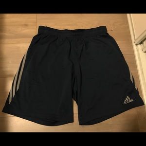 Adidas Men CLIMALITE Shorts Size L Blue & Gray